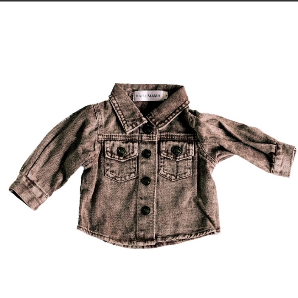 🐿️ Brown Denim Jacket for infants- Boutique- New Multiple sizes